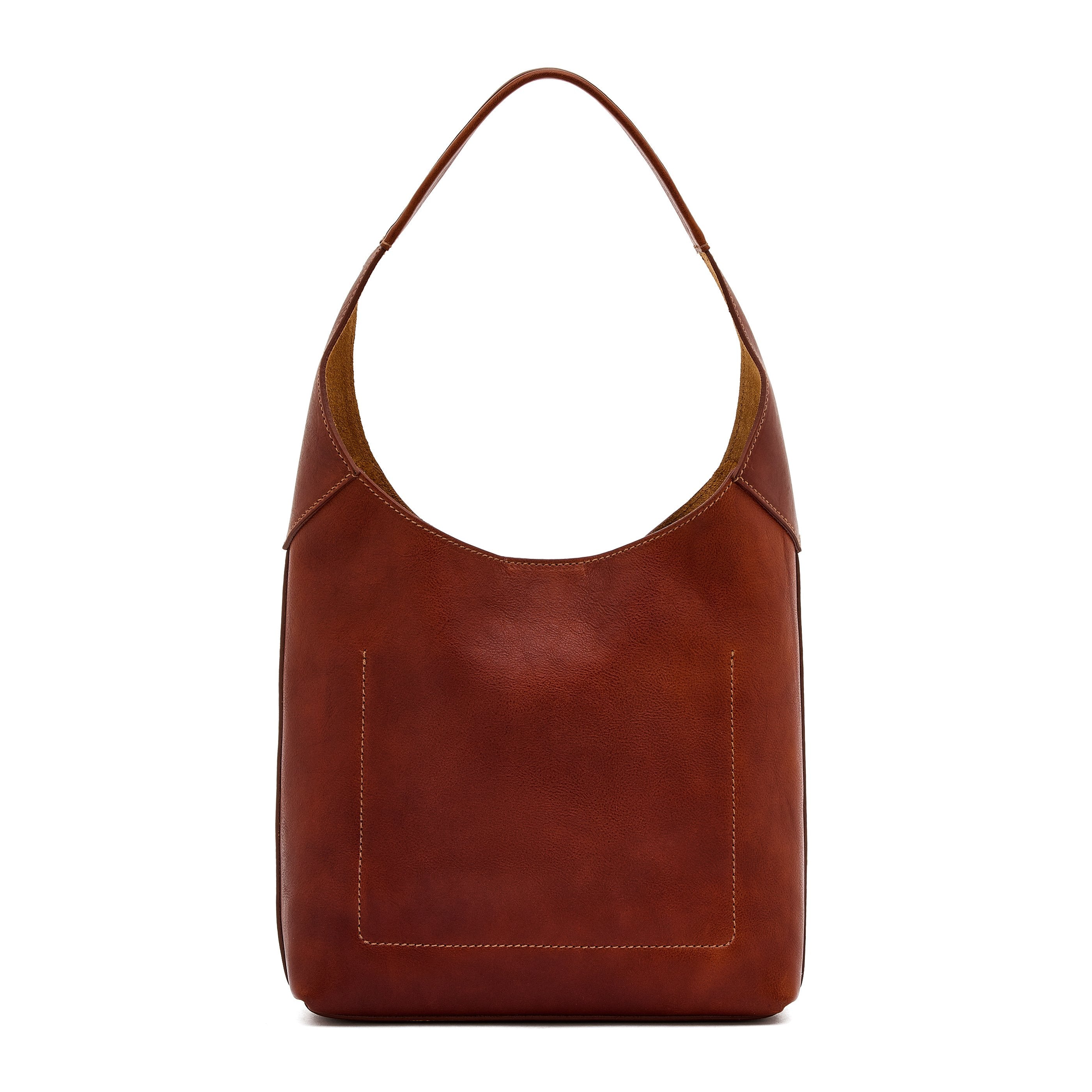 Le laudi | Women's shoulder bag in vintage leather color sepia