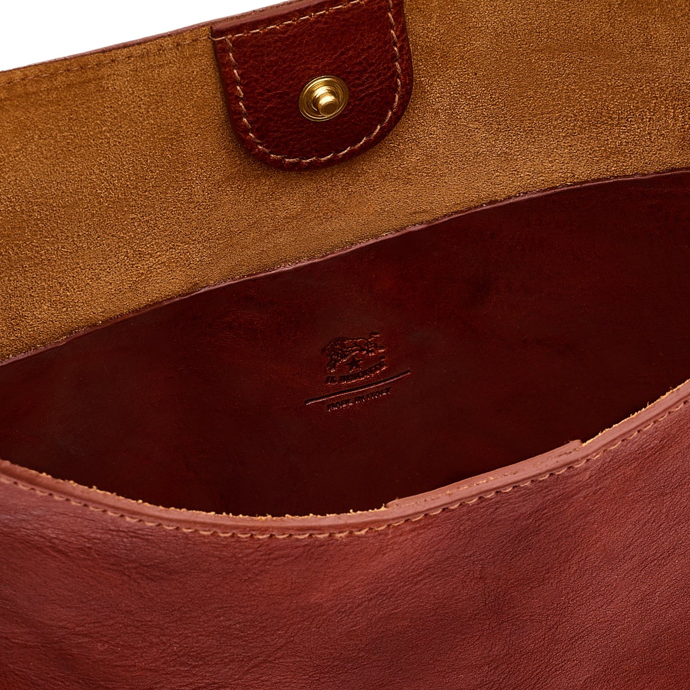 Le laudi | Women's shoulder bag in vintage leather color sepia