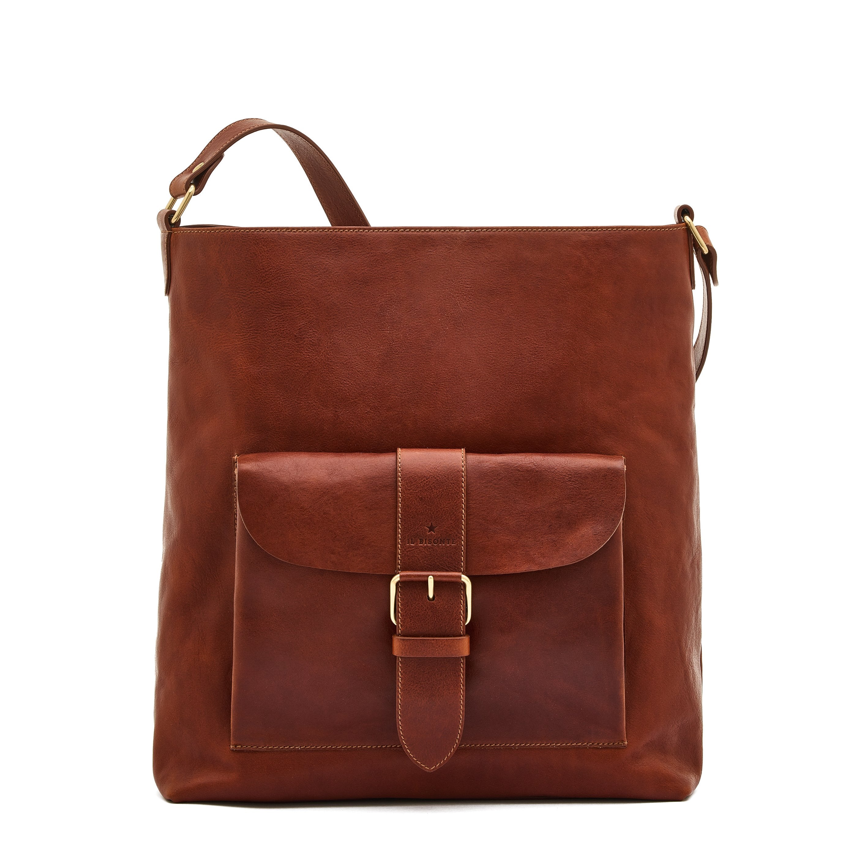 Linea 1990 | Women's shoulder bag in vintage leather color sepia