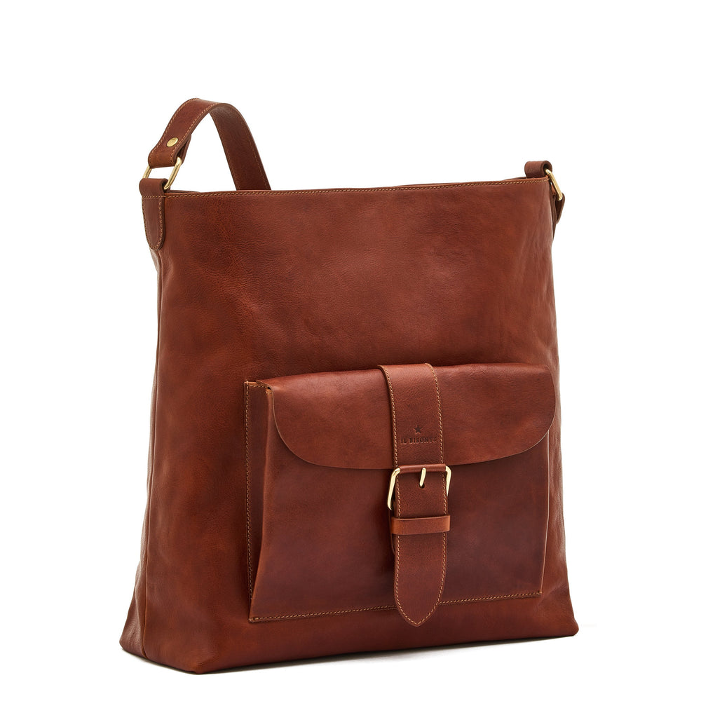 Linea 1990 | Women's shoulder bag in vintage leather color sepia