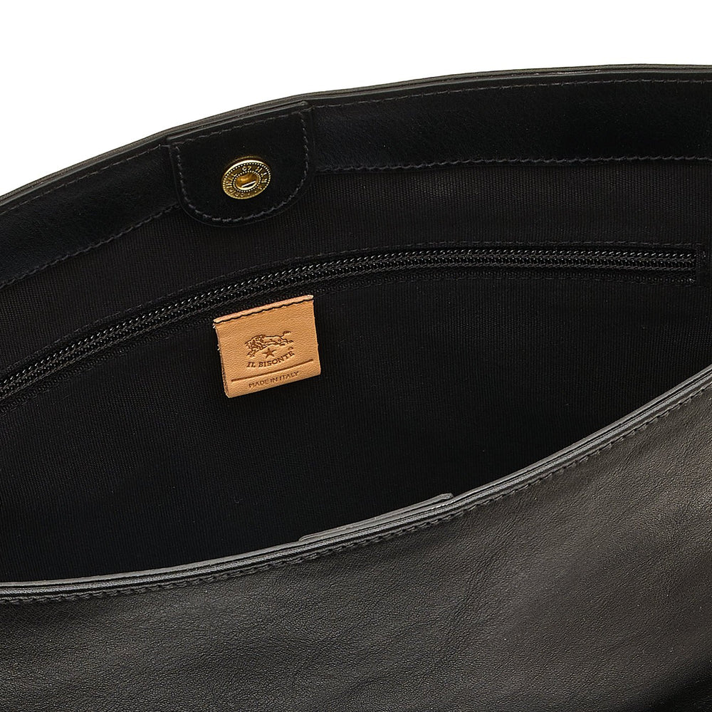 Linea 1990 | Women's shoulder bag in leather color black