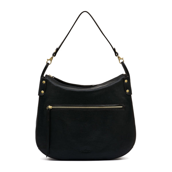 Essenza | Women's shoulder bag in vintage leather — 
front view
