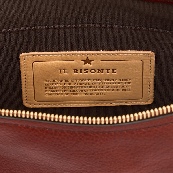 Essenza | Women's shoulder bag in vintage leather color sepia