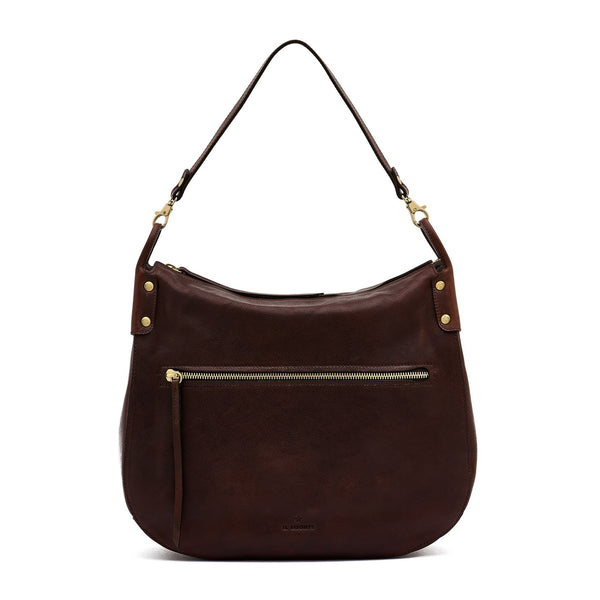 Essenza | Women's shoulder bag in vintage leather — 
front view
