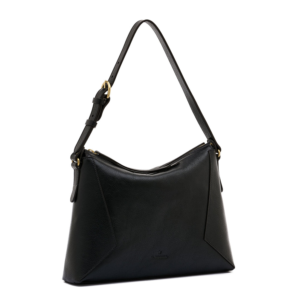 Storia | Borsa a spalla da donna in pelle colore nero — 
side view
 — 3 of 6