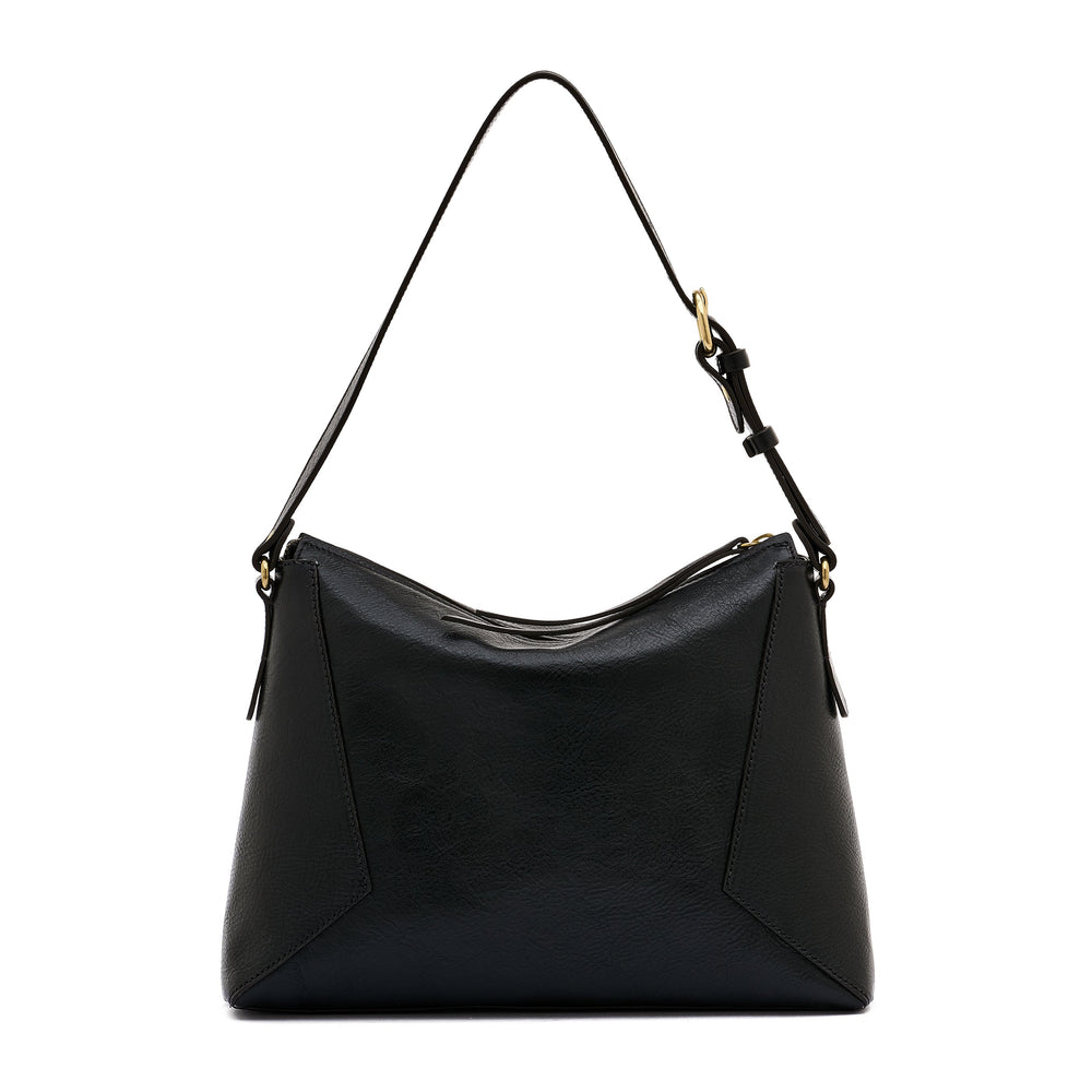 Storia | Borsa a spalla da donna in pelle colore nero — 
back or detail view
 — 4 of 6