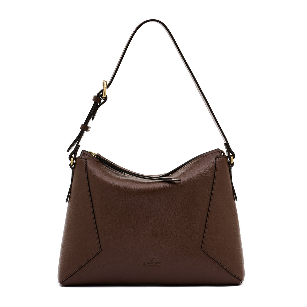 Storia | Borsa a spalla da donna in pelle colore marrone tabacco — 
front view
 — 1 of 6