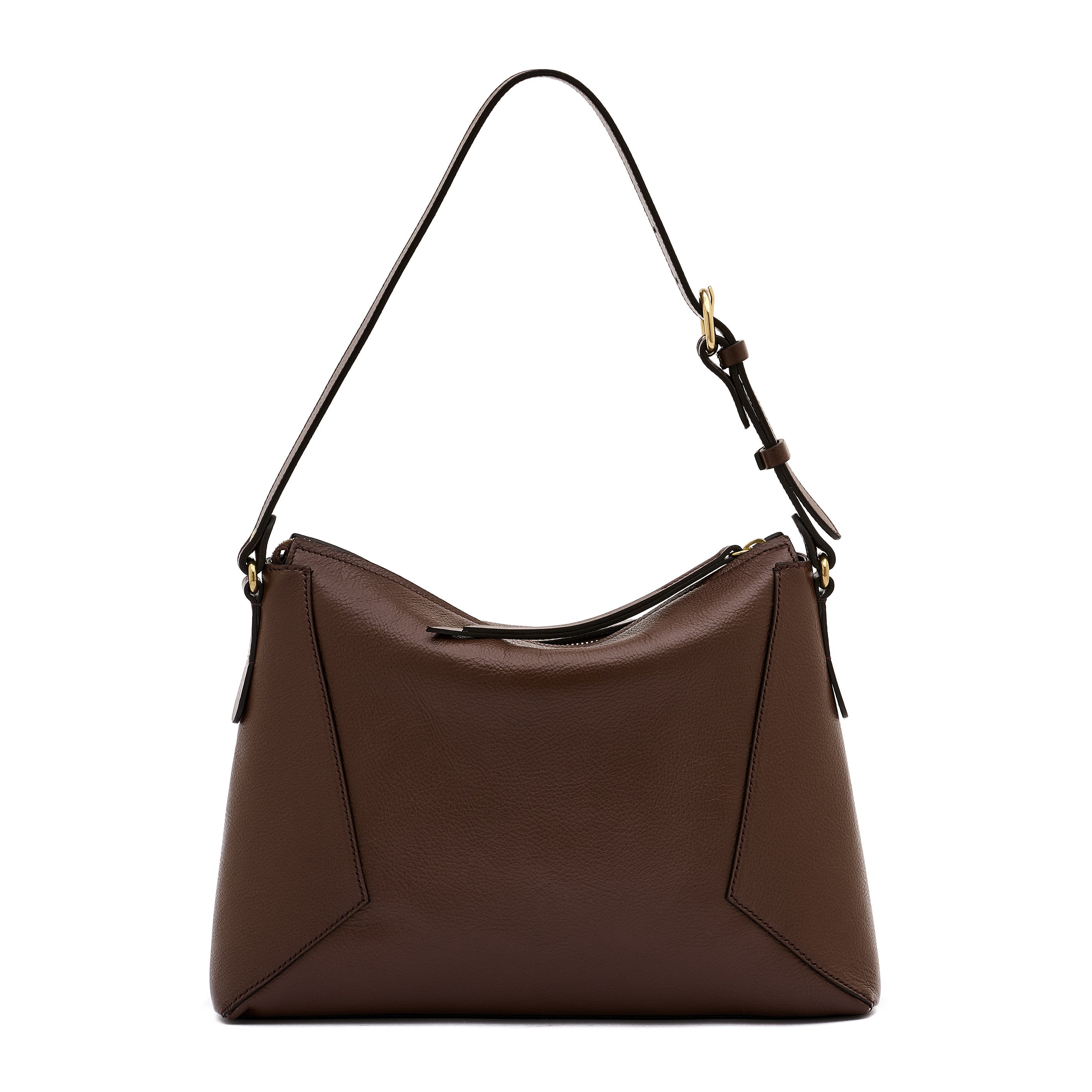 Storia | Borsa a spalla da donna in pelle colore marrone tabacco — 
back or detail view
 — 4 of 6