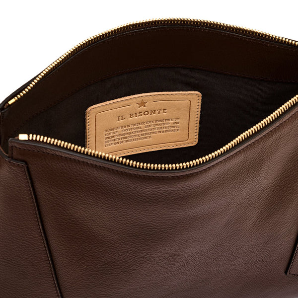 Storia | Sac epaule pour femme en cuir couleur marron tabacco