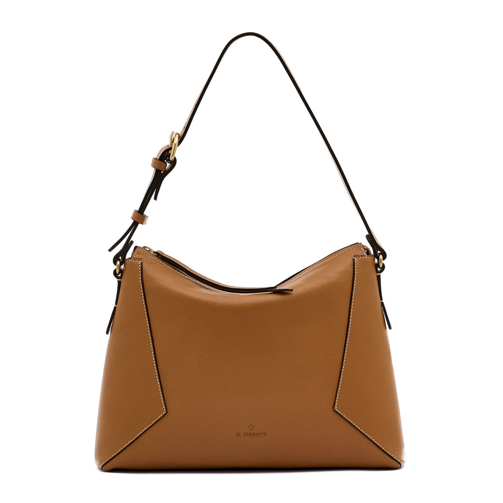 Storia | Sac epaule pour femme en cuir couleur gianduia — 
front view
 — 1 of 6