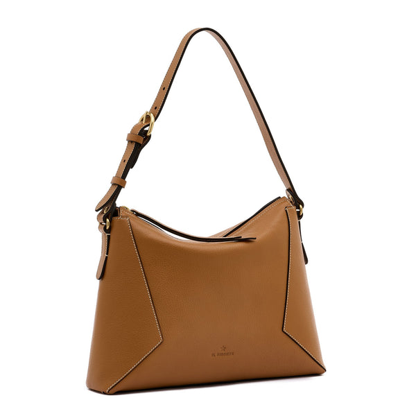 Storia | Sac epaule pour femme en cuir couleur gianduia