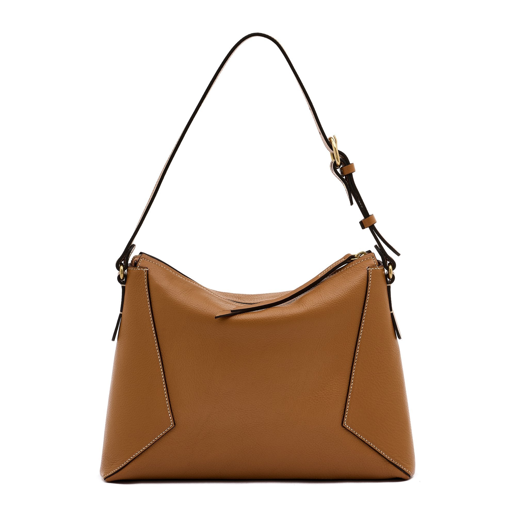 Storia | Sac epaule pour femme en cuir couleur gianduia — 
back or detail view
 — 4 of 6