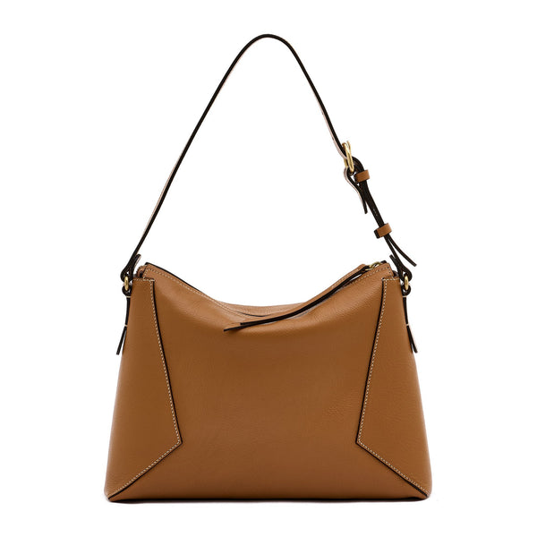 Storia | Sac epaule pour femme en cuir couleur gianduia