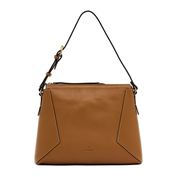 Storia | Sac epaule pour femme en cuir couleur gianduia