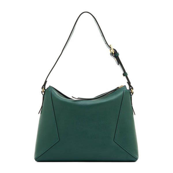 Storia | Women's shoulder bag in leather color green oleandro