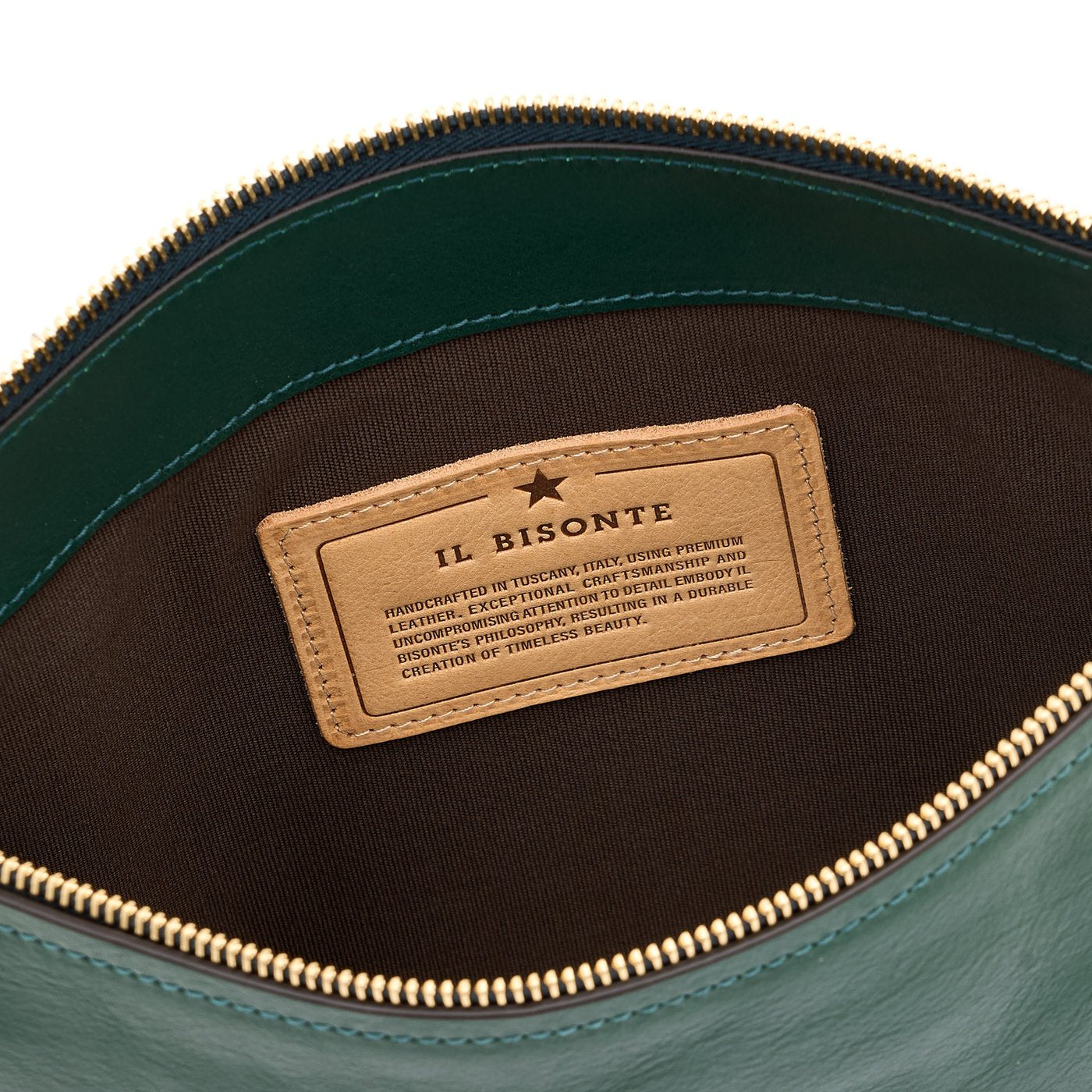 Storia | Sac epaule pour femme en cuir couleur vert oleandro — 
interior detail view
 — 5 of 7