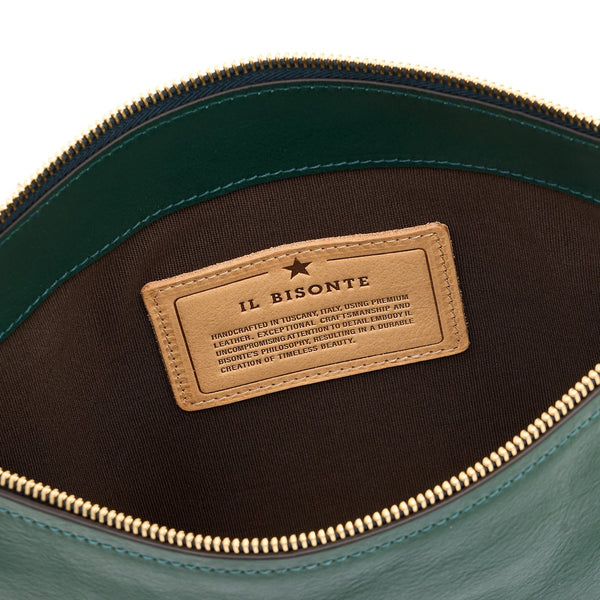 Storia | Women's shoulder bag in leather color green oleandro