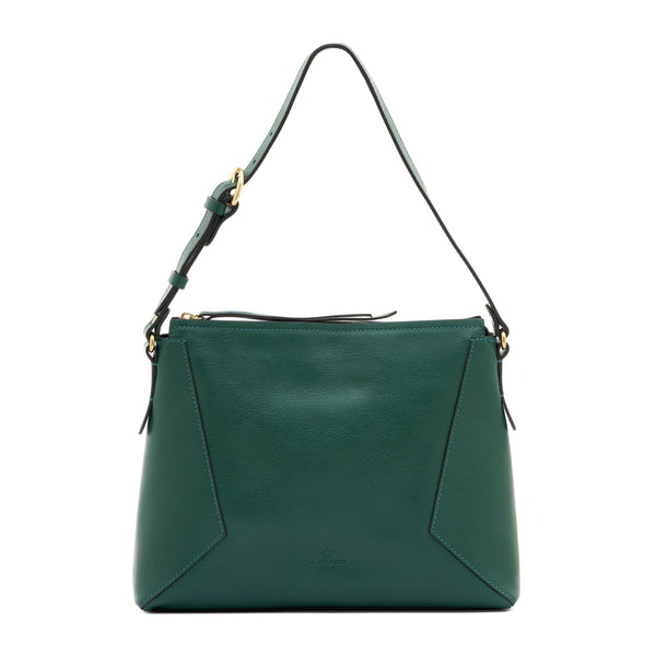 Storia | Women's shoulder bag in leather color green oleandro