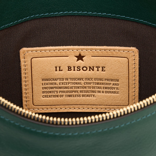 Storia | Women's shoulder bag in leather color green oleandro