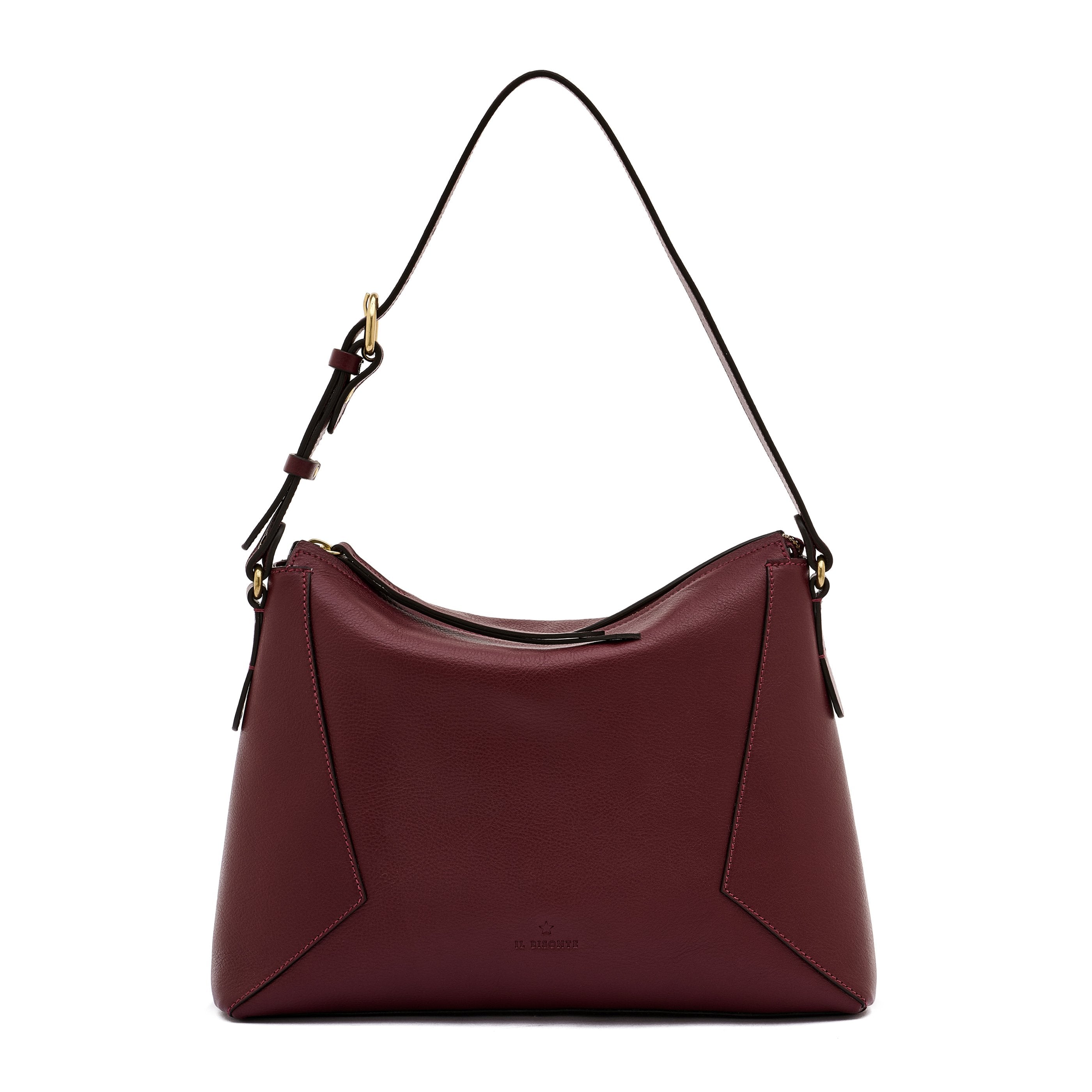 Storia | Borsa a spalla da donna in pelle colore amarena — 
front view
 — 1 of 6