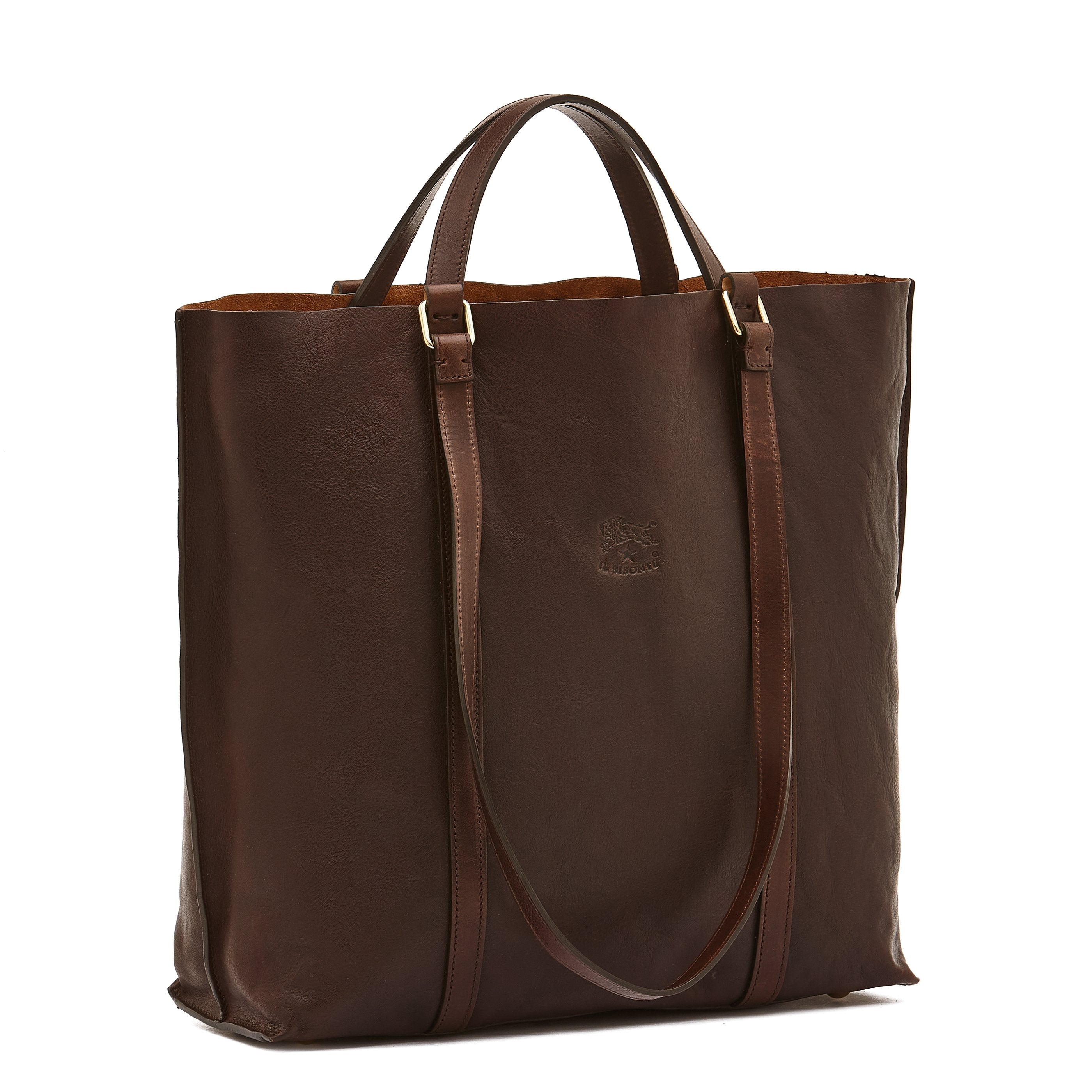 Borsa a mano da donna in pelle invecchiata colore caffè – Il Bisonte