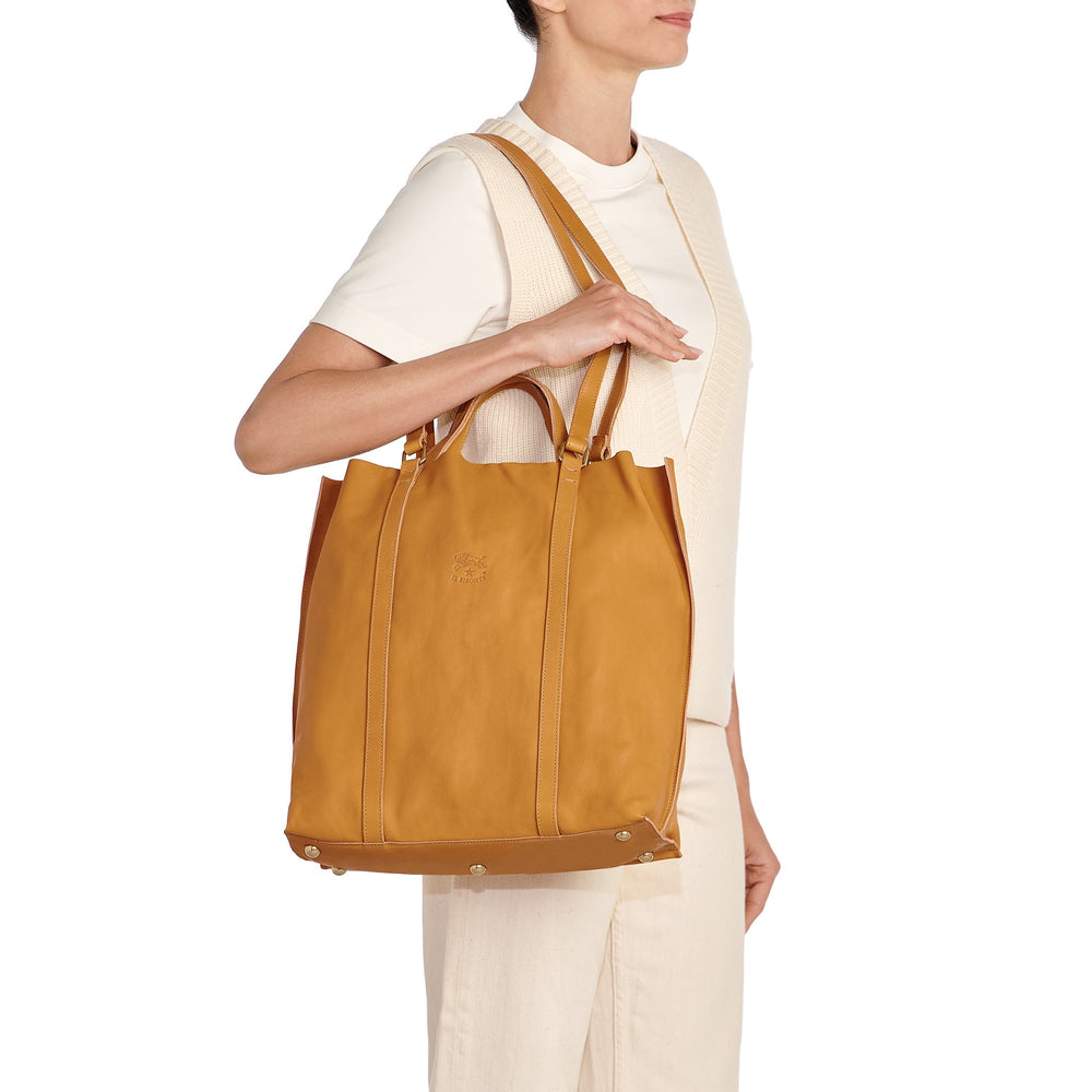 Sac a main pour femme en cuir vintage couleur naturel — 
product detail view
 — 6 of 6