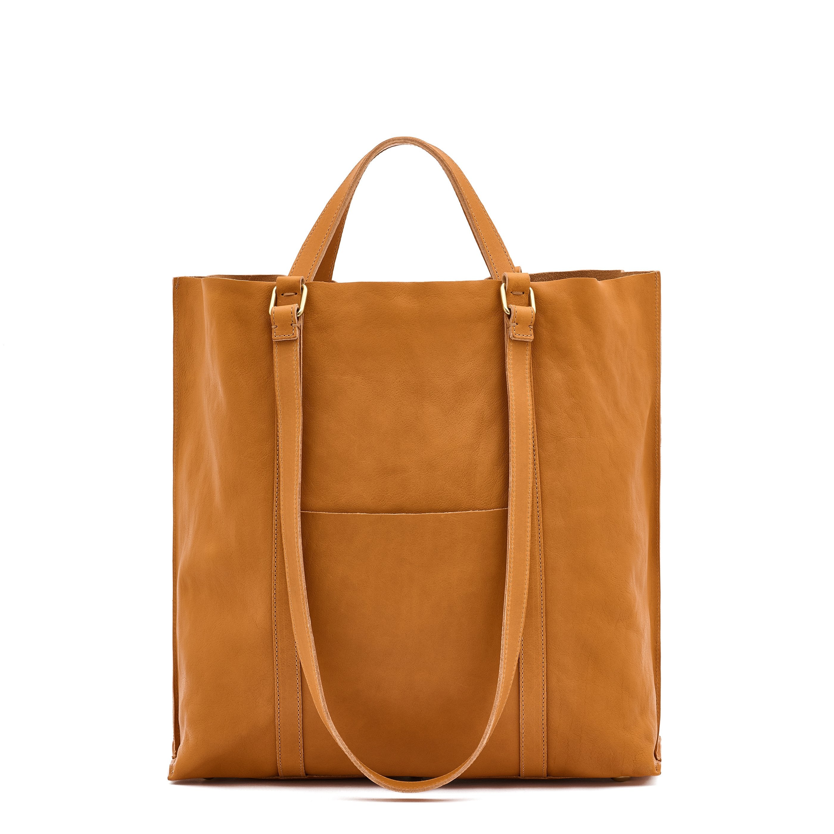 Borsa a mano da donna in pelle invecchiata colore naturale