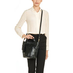 Cristina | Women's handbag in leather color black