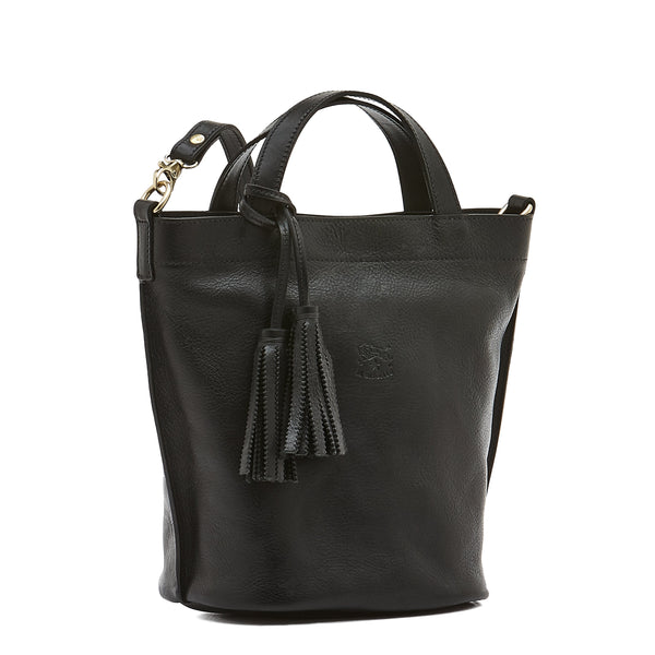 Cristina | Women's handbag in leather color black
