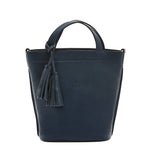 Cristina | Women's handbag in leather color blue