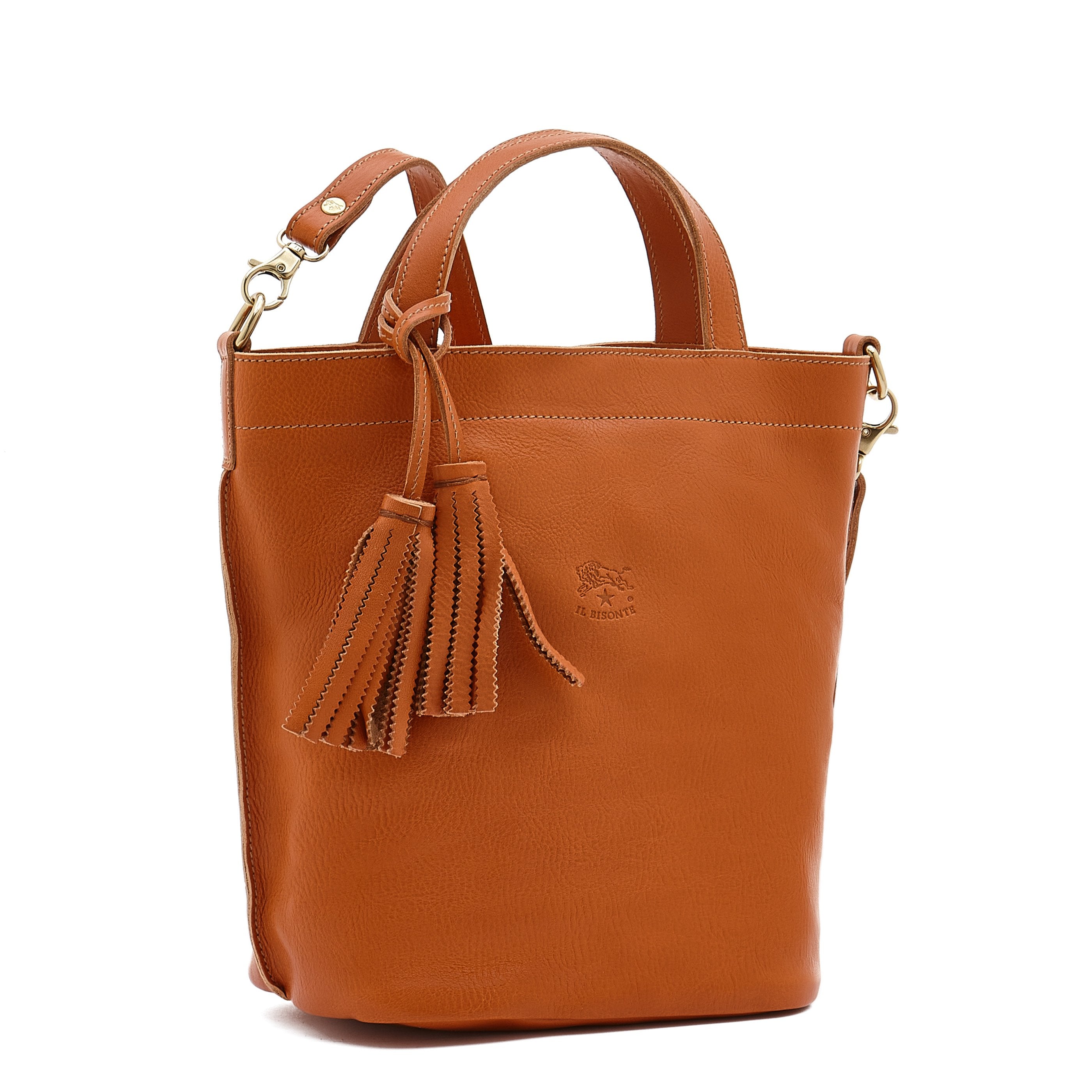Cristina | Women's handbag in leather color caramel
