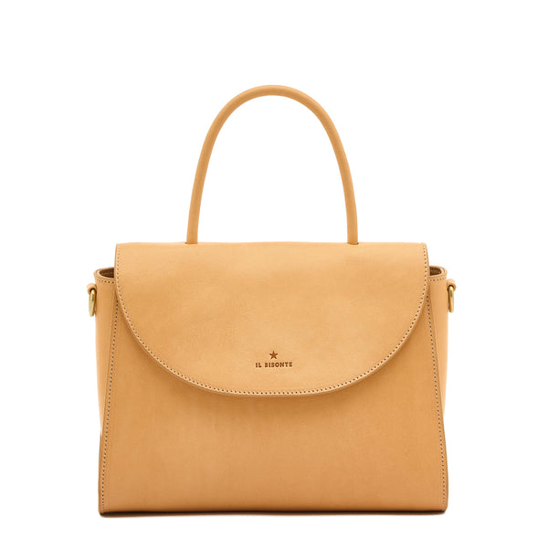 Linea 1978 | Borsa a mano da donna in pelle colore naturale