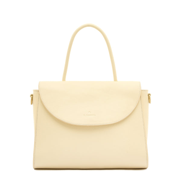 Linea 1978 | Borsa a mano da donna in pelle colore bianco latte