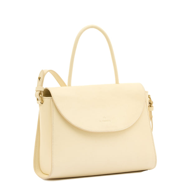Linea 1978 | Borsa a mano da donna in pelle colore bianco latte