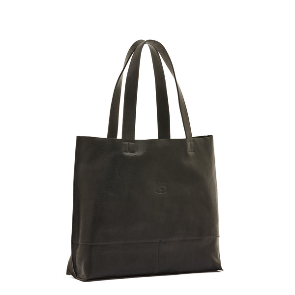 Talamone | Women's tote bag in vintage leather color black
