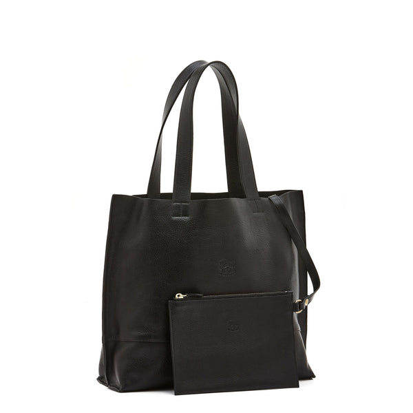 Talamone | Women's tote bag in leather color black