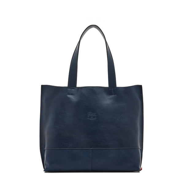 Talamone | Women's tote bag in leather color blue