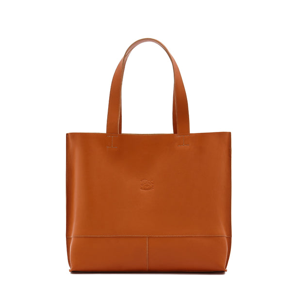 Valentina | Women's Tote Bag in Leather color Caramel