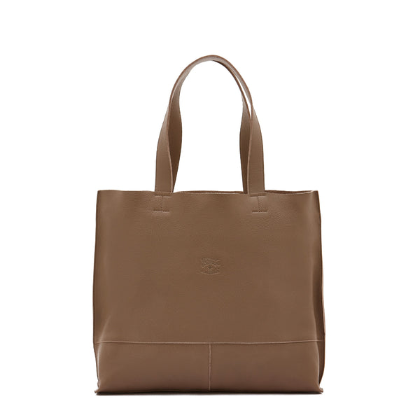 Talamone | Women's tote bag in leather color light grey