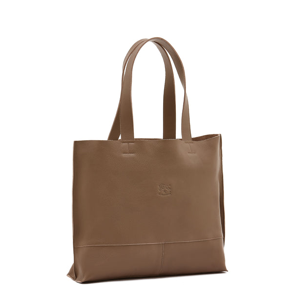 Valentina | Women's Tote Bag in Leather color Light Grey