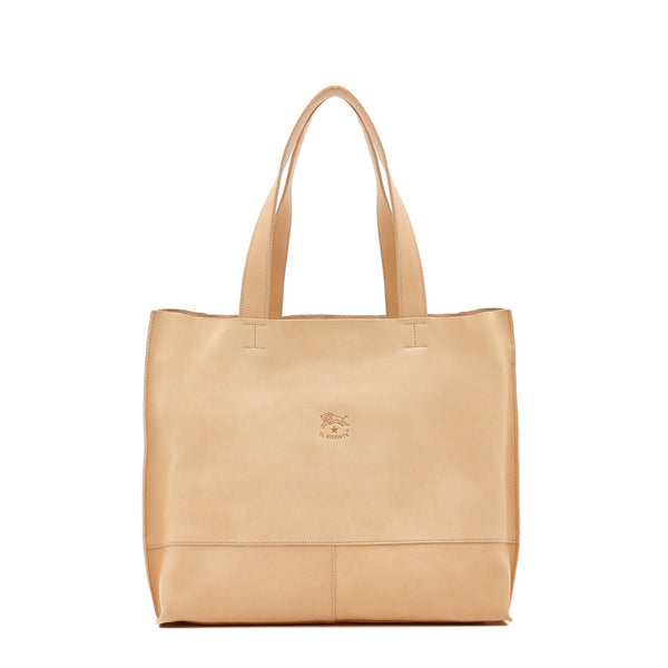 Talamone | Women's tote bag in leather color natural