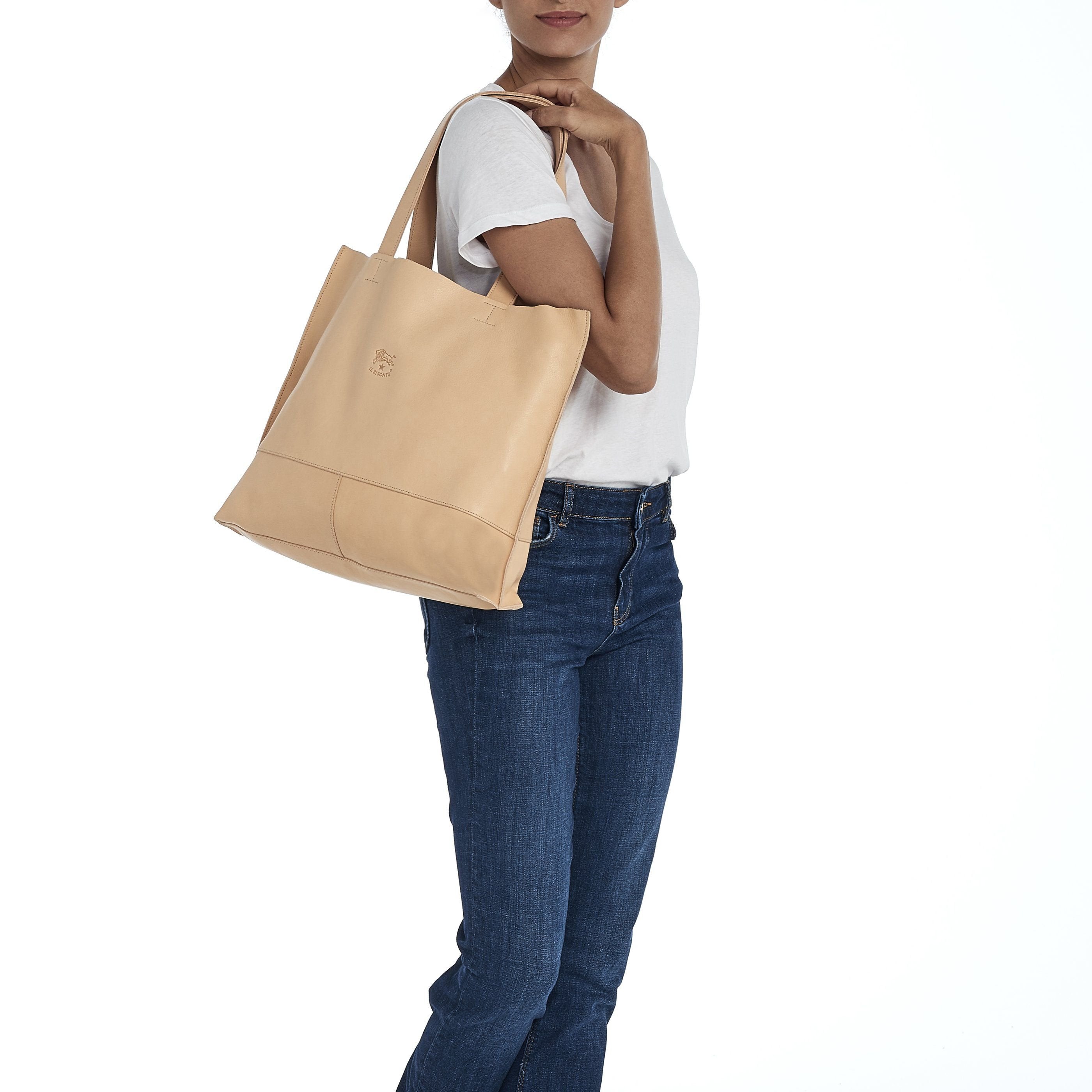 Valentina | Women's Tote Bag in Leather color Natural – Il Bisonte