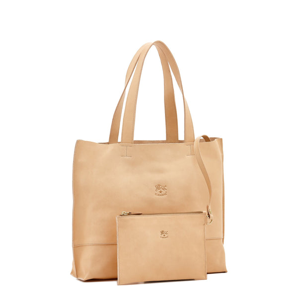 Talamone | Women's tote bag in leather color natural