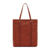 Trebbio | Men's tote bag in vintage leather color sepia