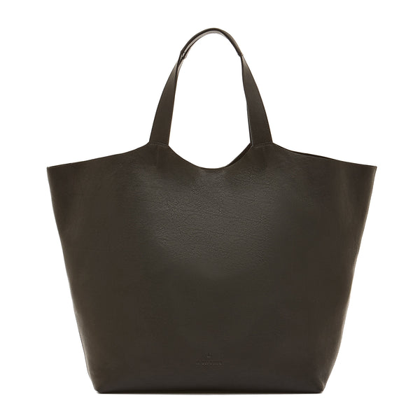 Le laudi | Women's tote bag in vintage leather color black