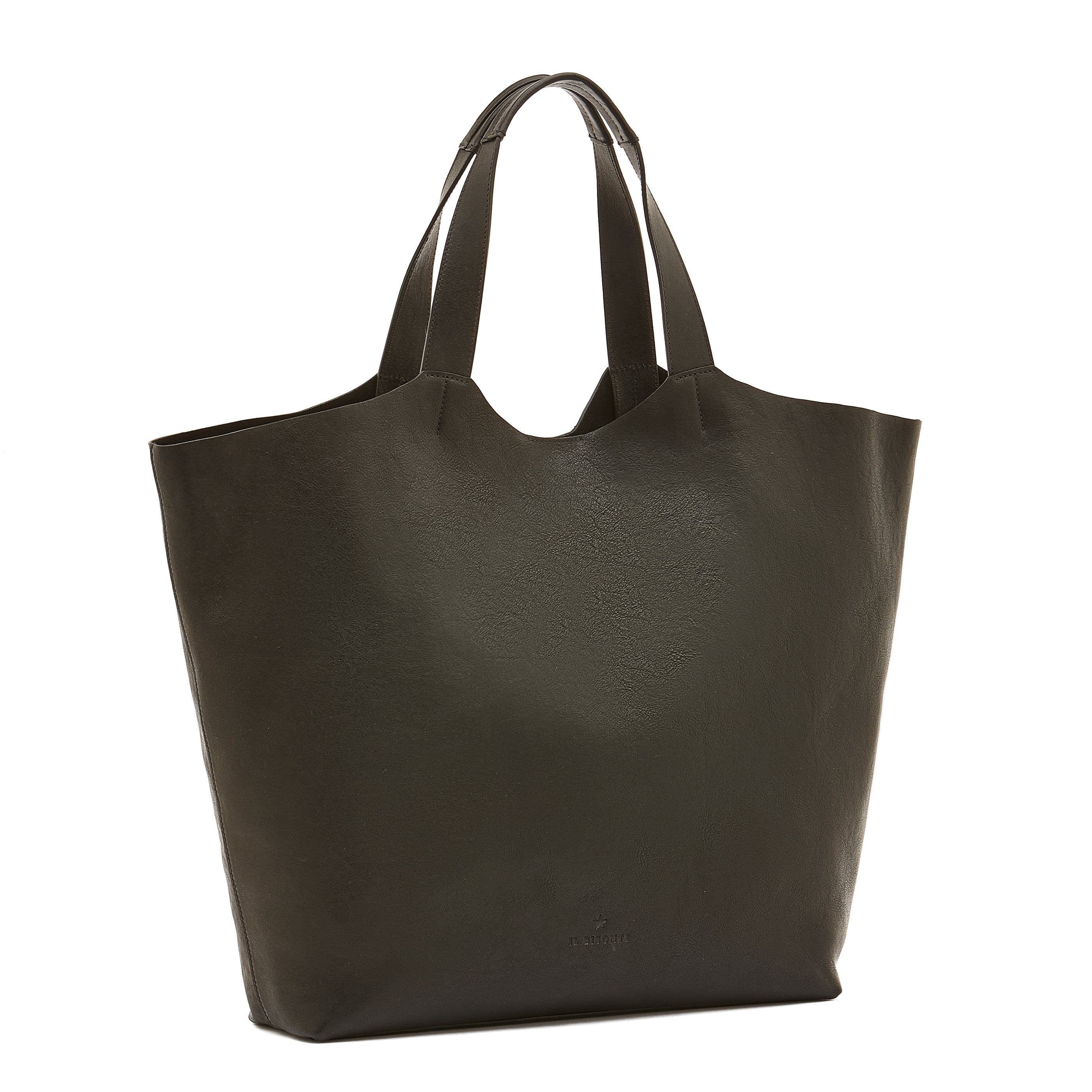 Le laudi | Women's tote bag in vintage leather color black