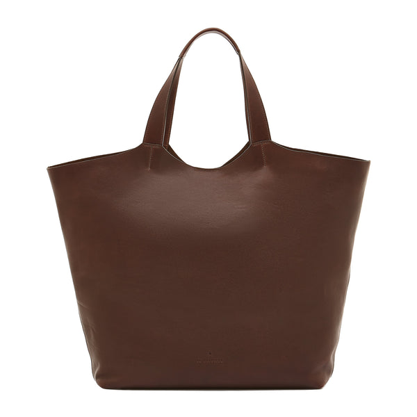 Le Laudi | Women's Tote Bag in Vintage Leather color Coffee