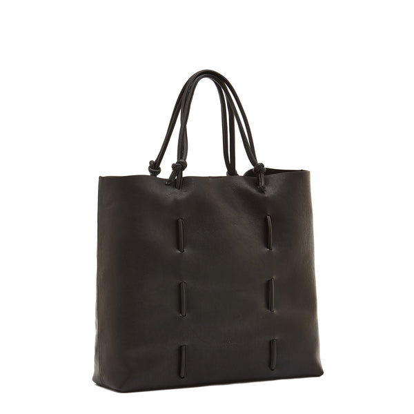 Snodo | Women's Tote Bag in Vintage Leather color Black