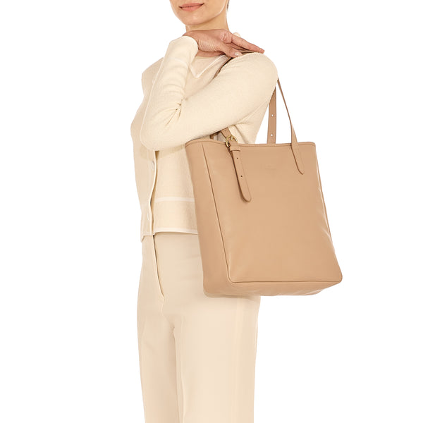 Novecento | Women's tote bag  color caffelatte