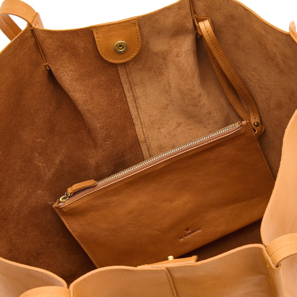 Nina | Women's tote bag in vintage leather color natural